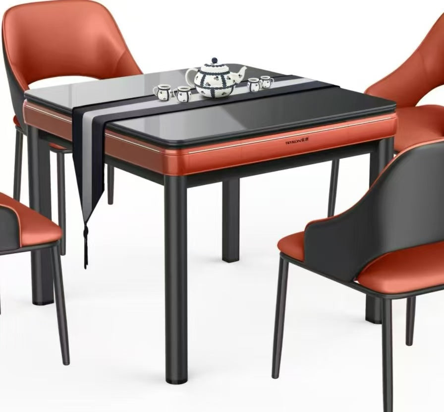 Automatic Mahjong Table 4-legs non-foldable,（2 Sets of 44# Tiles (Blue & Green) included)