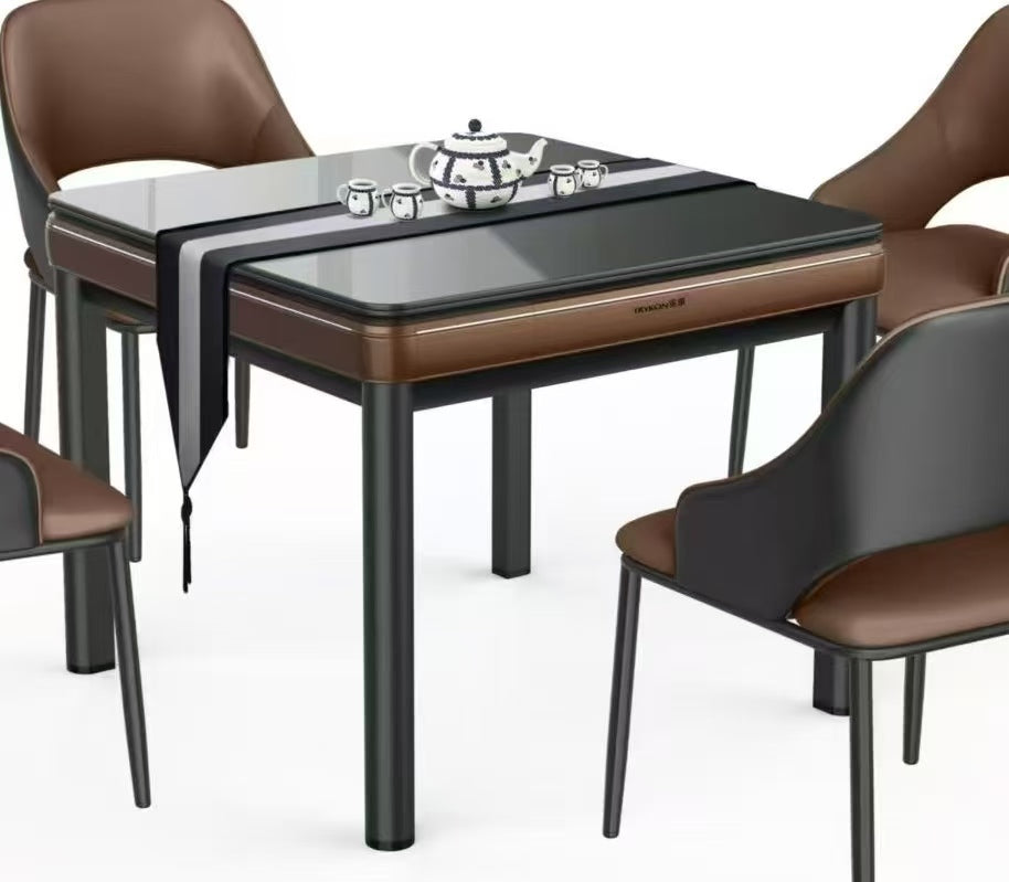 Automatic Mahjong Table 4-legs non-foldable,（2 Sets of 44# Tiles (Blue & Green) included)